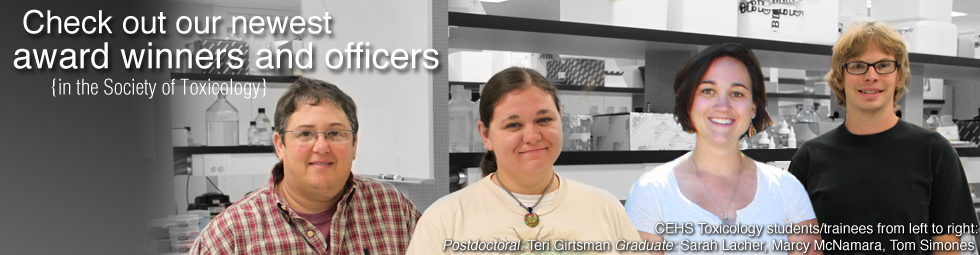 Check out our newest award winners and officers in the Society of Toxicology Check out our newest award winners and officers in the Society of Toxicology