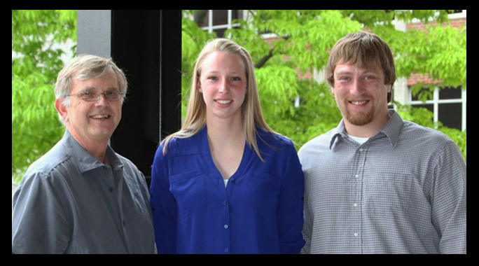 Cara Saxon, Dr. Andrij Holian and Kevin Trout